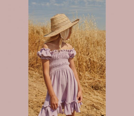 LIILU - Kleid "Terry Smocked Dress", Lavender, Biobaumwolle – Bild 3