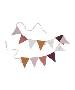 Fabelab - Wimpel-Girlande, Mauve Mix, Biobaumwolle