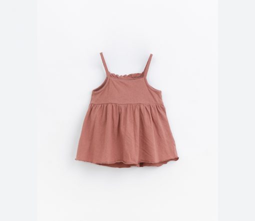 PLAY UP - Jersey Kleid mit Träger, Biobaumwolle/Leinen – Bild 2