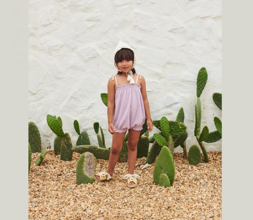 LIILU - Romper "Terry Smocked", Lavender, Biobaumwolle – Bild 3