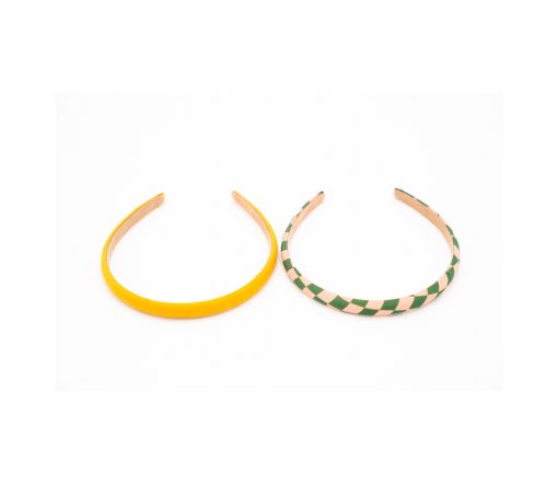 Grech & Co. - Haarreif, 2er Set, "Checks Sunset + Orchard" – Bild 3
