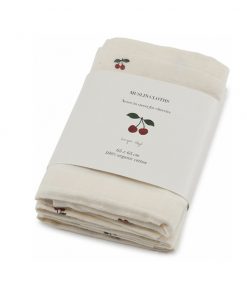 Konges Sløjd - Mulltücher "Cherry", 3er Pack, GOTs Biobaumwolle