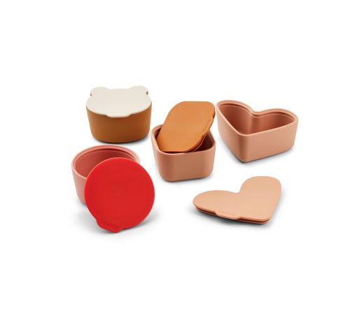 Liewood -  Snack Box, "Toto", Rose multi mix, 4er-Set