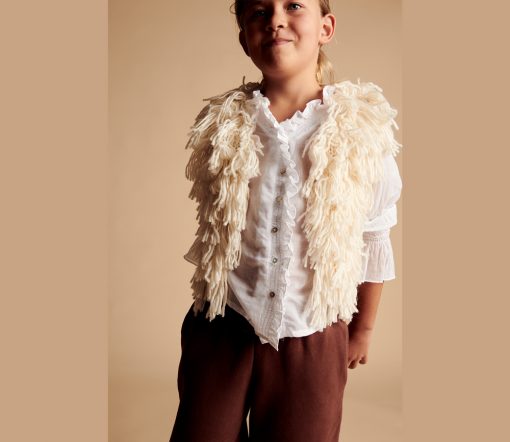 LongLiveTheQueen - Volant Blouse, white, Biobaumwolle – Bild 3