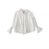 LongLiveTheQueen - Volant Blouse, white, Biobaumwolle