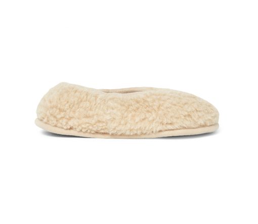 Alwero - Hausschuhe, Ballerina Adult, Beige, Biowolle – Bild 2