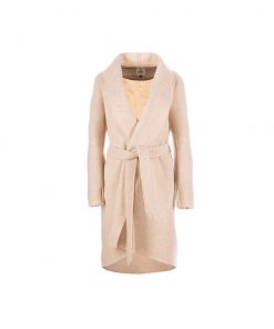 Alwero - Wollmantel Woman "DANIELLE", Biowolle, BEIGE