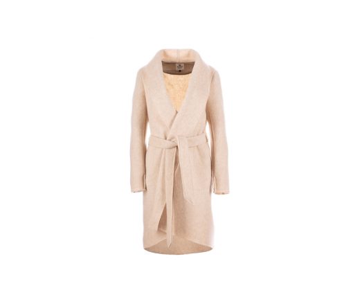 Alwero - Wollmantel Woman "DANIELLE", Biowolle, BEIGE