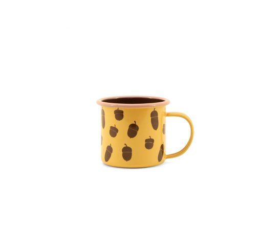 Sticky Lemon - Emailletasse, Acorns, yellow