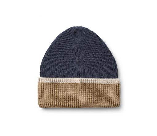 Liewood -  Beanie "Ezra Midnight Navy / Oat Mix"