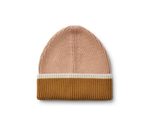 Liewood -  Beanie "Ezra Dark Rose / Sandy / Golden Caramel"