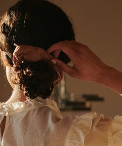 Monk & Anna - Scrunchie, Leinen, Nougat