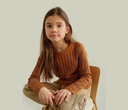 Mainio - Longsleeve "Wide Rib", Terra Argon Oil, GOTS-zertifiziert