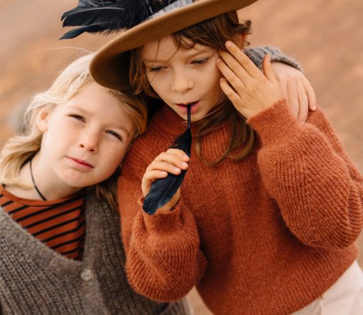 Búho Barcelona - Boho Strick Pullover, Rust – Bild 5