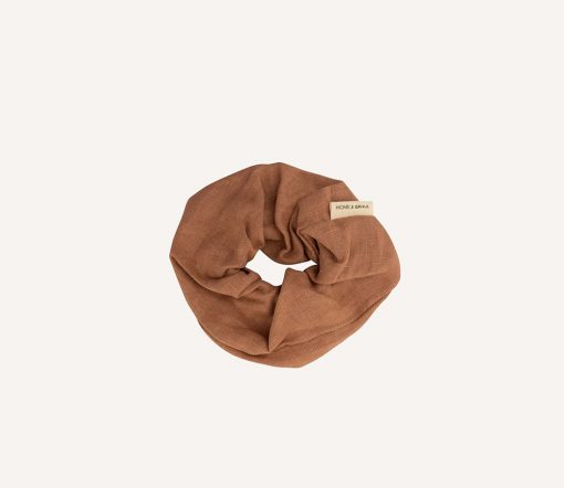 Monk & Anna - Scrunchie, Leinen, Nougat – Bild 2