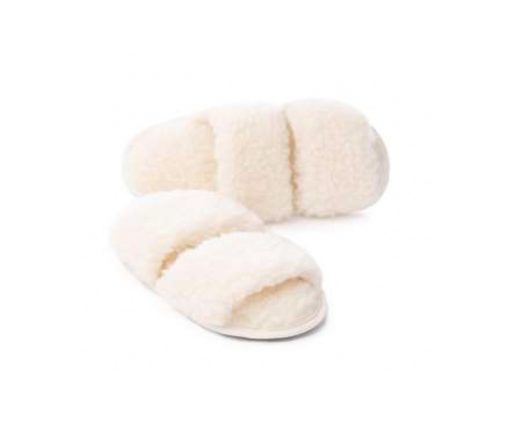 Alwero - Hausschuhe Flip-Flop, TWENN, Natur, Biowolle