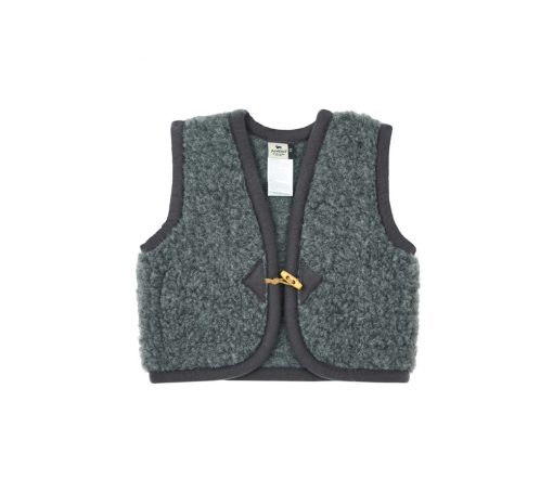Alwero - Bodywarmer Alpen Junior, Biowolle, ANTHRAZIT