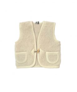 Alwero - Bodywarmer Alpen Junior, Biowolle, NATUREL