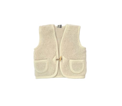 Alwero - Bodywarmer Alpen Junior, Biowolle, NATUREL