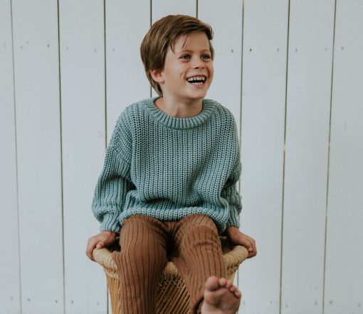 YUKI - Chunky Knit Sweater, OCEAN, Bio Baumwolle – Bild 5