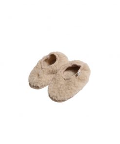 Alwero - Hausschuhe, Ballerina Junior, BEIGE, Biowolle