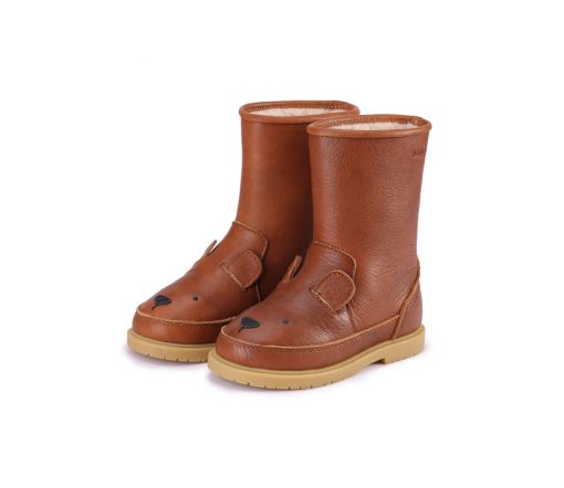 Donsje Amsterdam - Kinderstiefel "Wadudu Lining Bear", gefüttert, cognac – Bild 3
