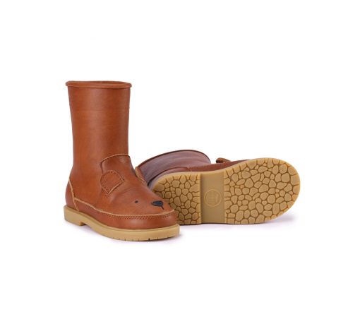 Donsje Amsterdam - Kinderstiefel "Wadudu Lining Bear", gefüttert, cognac – Bild 4