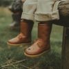 Donsje Amsterdam - Kinderstiefel "Wadudu Lining Bear", gefüttert, cognac