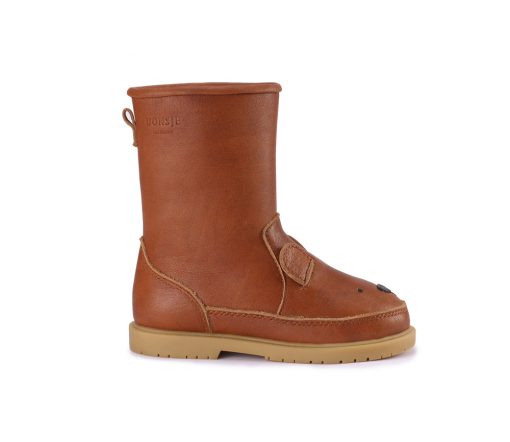 Donsje Amsterdam - Kinderstiefel "Wadudu Lining Bear", gefüttert, cognac – Bild 6