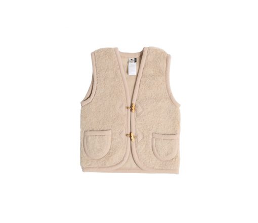 Bodywarmer Alpen Junior, Biowolle, ENGLISH TEA – Bild 2