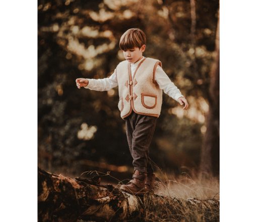 Alwero - Bodywarmer Alpen Junior, Biowolle, BEIGE