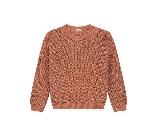 YUKI - Chunky Knit, BRICK, Bio Baumwolle