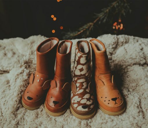Donsje Amsterdam - Kinderstiefel "Wadudu Lining Bear", gefüttert, cognac – Bild 2