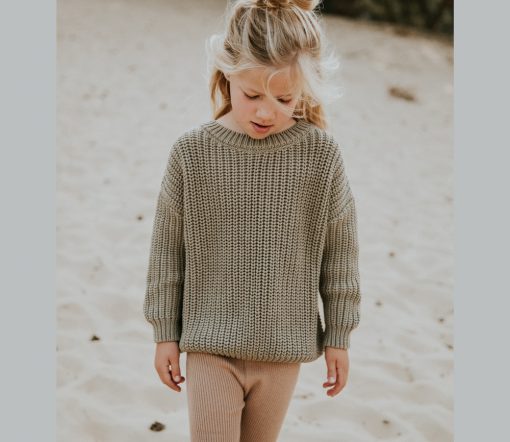 YUKI - Chunky Knit, SAGE, Bio Baumwolle