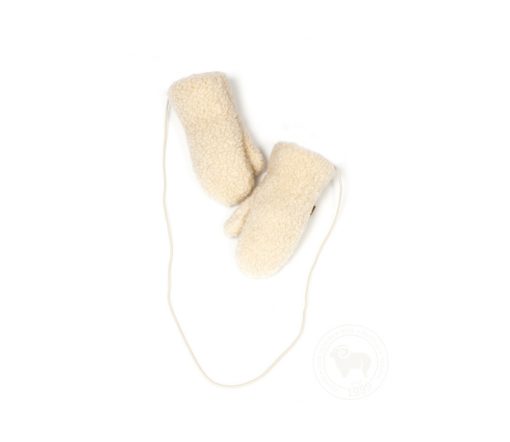 Alwero - Handschuhe "GULLY", Natural, Biowolle, mit Band