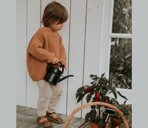 YUKI - Chunky Knit, CORAL, Bio Baumwolle