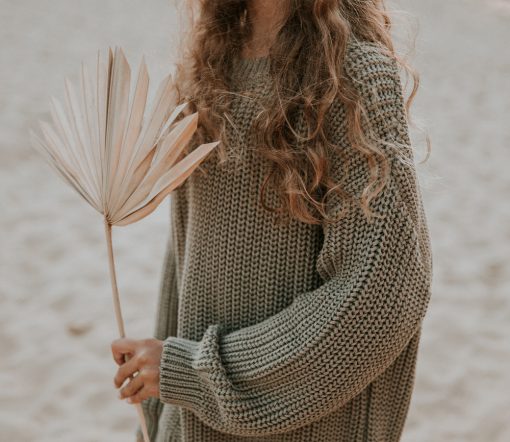 YUKI - Chunky Knit, SAGE, Bio Baumwolle – Bild 3