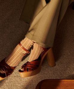 Monk & Anna - Sock, Glitter Lines, Nougat