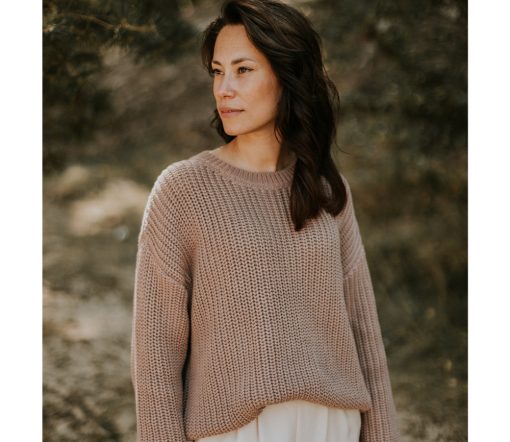 YUKI - Chunky Knit Women, MIST, Bio Baumwolle