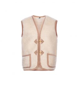 Alwero - Bodywarmer "Alpen" Adult, Biowolle, BEIGE, Unisex