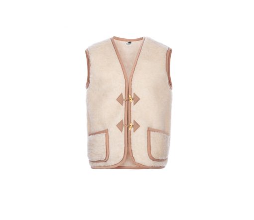 Alwero - Bodywarmer "Alpen" Adult, Biowolle, BEIGE, Unisex
