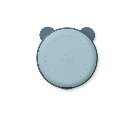 Liewood -  Trennschüssel "Rosie Mr. Bear" Whale Blue / Sea Blue Mix mit Deckel – Bild 3