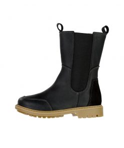 Wheat - Gefütterter Chelsea-Stiefel Sonni Long mit Tex-Membran, Black Granite