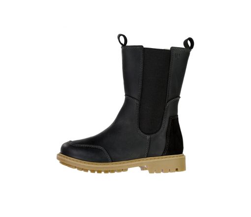 Wheat - Gefütterter Chelsea-Stiefel Sonni Long mit Tex-Membran, Black Granite