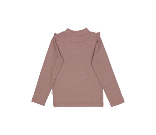 Wheat - Wolle-Longsleeve "Ruffle", dusty lilac, Merinowolle (6J.) – Bild 2