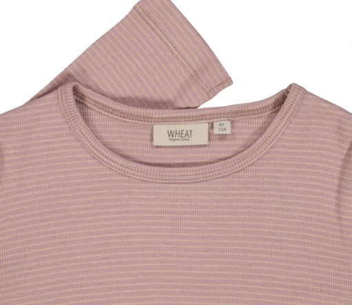 Wheat - Longsleeve "Nor", lilac stripe, Biobaumwolle – Bild 2