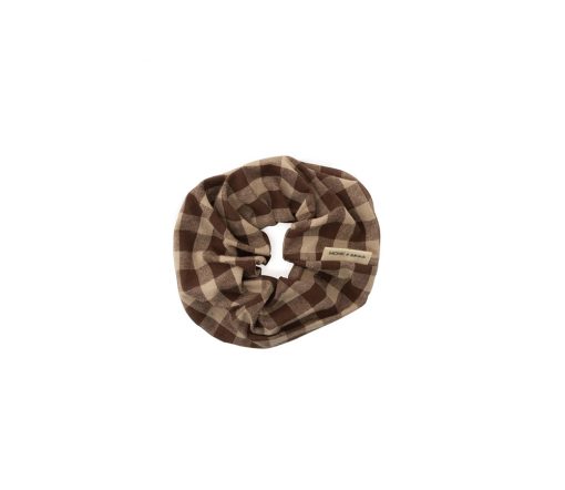 Monk & Anna - Scrunchie, Check Brown
