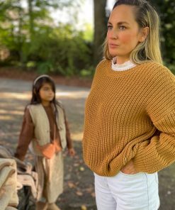 YUKI - Chunky Knit Women, GOLD, Bio Baumwolle