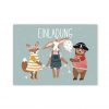 Nellie&Finn - Einladungskarten Fähe im 6er Set