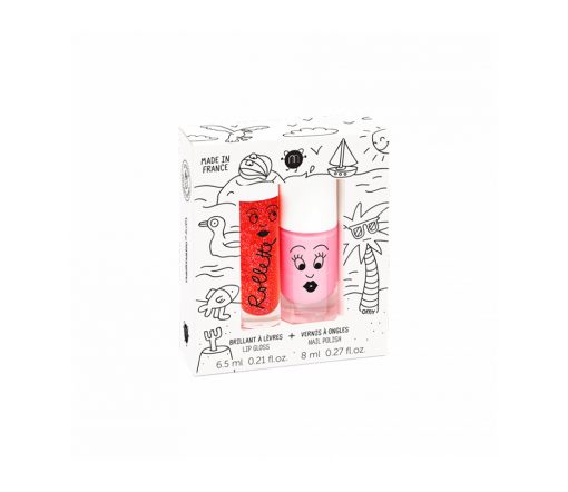 Nailmatic - Nagellack/Lip Gloss 2er Set "HOLIDAYS", Cookie, Strawberry, vegan